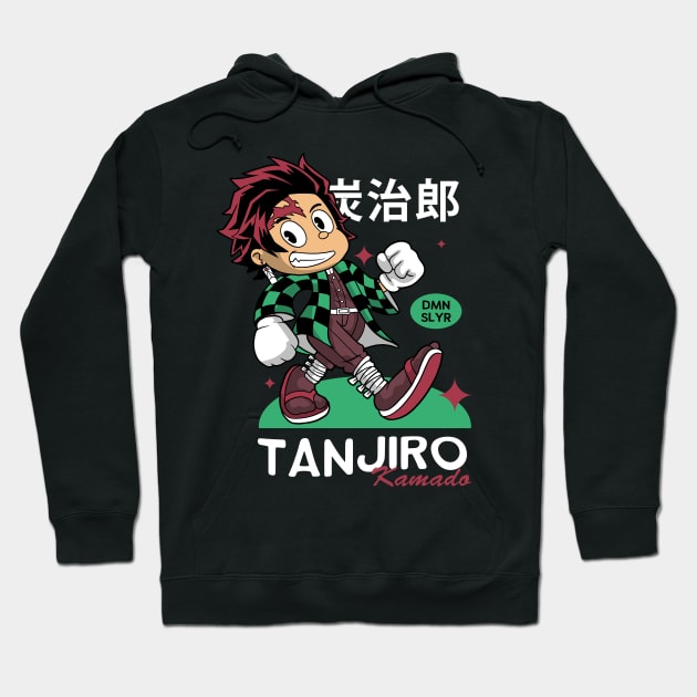 Tanjiro Kamado Demon Slayer Hoodie by Harrisaputra